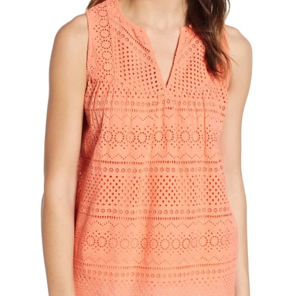 Lucky Brand Tops - NWT Lucky Brand Cotton Eyelet Sleeveless Top